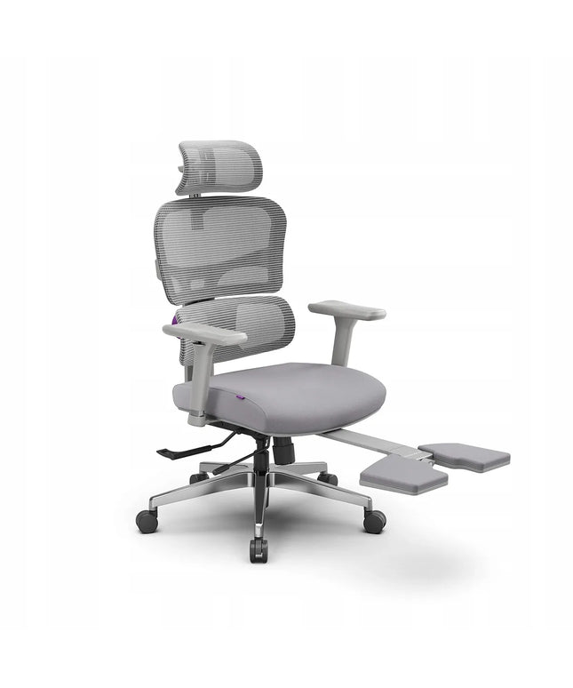 Ergonominė biuro kėdė su pakoju Spacetronik 136 kg, pilka