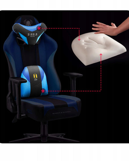 Žaidimų kėdė Diablo Chairs X-Player 2.0 King Size iki 160kg Frost black