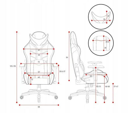 Žaidimų kėdė Diablo Chairs X-Ray 2.0 Normal Size juoda-raudona