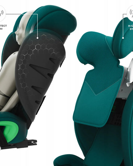 KINDERKRAFT JUNIOR FIX 2 i-Size automobilinė kėdutė, 100–150 cm, 15–36 kg, ISOFIX, žalia