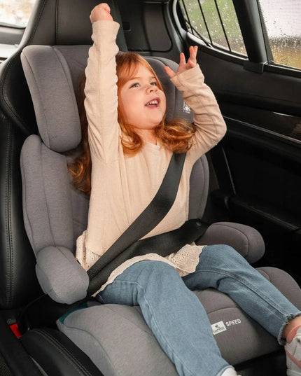 Lorelli Speed GT i-Size automobilinė kėdutė, 15–36 kg, 100–150 cm, ISOFIX, smėlio spalvos