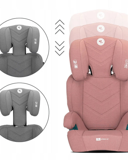 Automobilinė kėdutė „Lorelli Speed GT“ 15–36 kg, ISOFIX, i-Size, 100–150 cm, rožinė