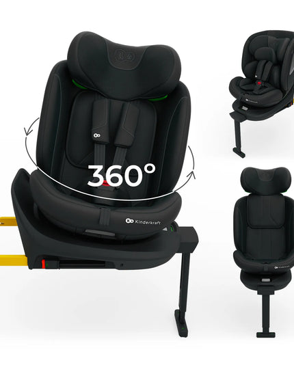Sukama automobilinė kėdutė 40–150 cm, 0–36 kg, i-Size, ISOFIX, Kinderkraft I-360 2