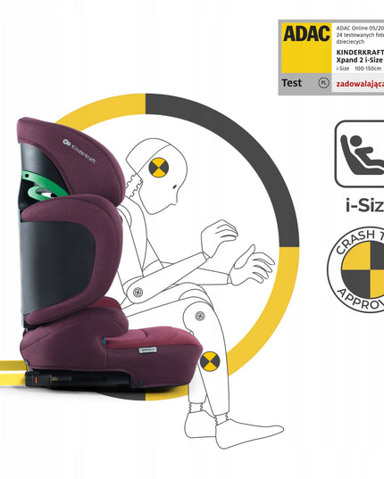 Vaikiška automobilinė kėdutė 100-150 cm 15-36 kg ISOFIX XPAND 2 i-Size Kinderkraft