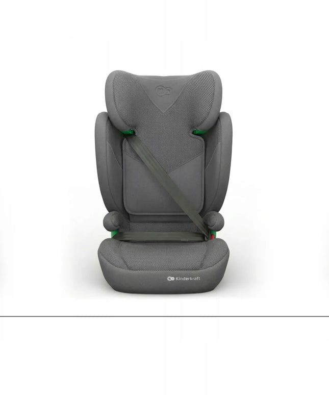 KINDERKRAFT JUNIOR FIX automobilinė kėdutė, 100–150 cm, 15–36 kg, i-Size, ISOFIX, pilka