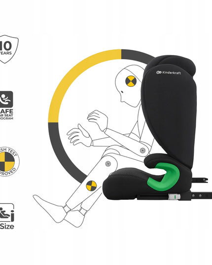 Automobilinė kėdutė „KINDERKRAFT JUNIOR FIX“ 100–150 cm, 15–36 kg, i-Size, ISOFIX