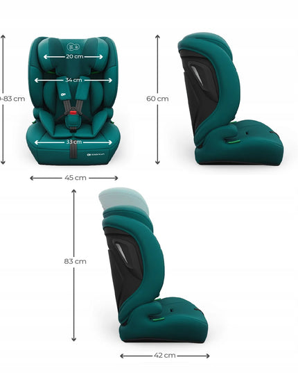 Automobilinė kėdutė KINDERKRAFT COMFORT UP 2 PLUS, „i-Size“, 76–150 cm, 9–36 kg, žalia