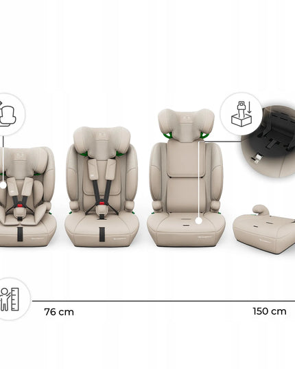 KINDERKRAFT COMFORT UP 2 PLUS „i-Size“ automobilinė kėdutė, 76–150 cm, 9–36 kg