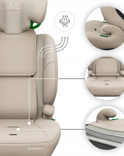 KINDERKRAFT COMFORT UP 2 PLUS „i-Size“ automobilinė kėdutė, 76–150 cm, 9–36 kg