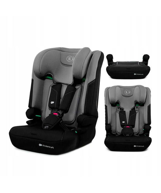 Automobilinė kėdutė „Kinderkraft I-COMFY“, 76–150 cm, 9–36 kg, i-Size, pilka