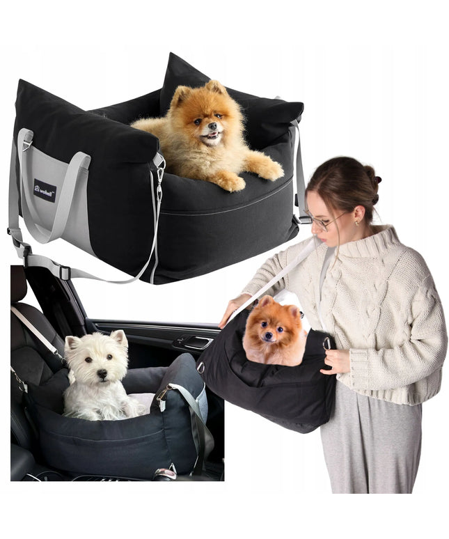 Wobell 3-in-1 automobilinė kėdutė, gultas ir transportavimo krepšys augintiniams