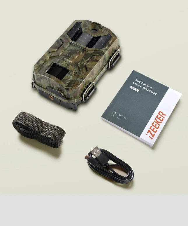iZEEKER iG200 fotospąstai, 32 MP HD, IP66, 36 infraraudonųjų spindulių diodai