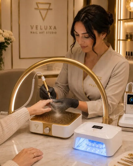 Belaidė nagų freza manikiūrui ir pedikiūrui Veluxa F1, 80 W, 45 000 aps./min.