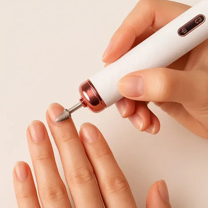 Beautylushh 25805 belaidė nagų frezavimo frezėlė su USB-C, 6 antgaliais ir dėklu