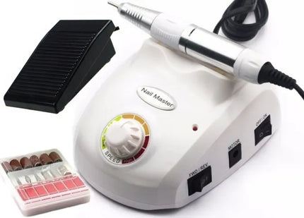 eVanda Nail Drill EV208 DM208 65 W nagų frezavimo mašinėlė manikiūrui ir pedikiūrui su frezų rinkiniu
