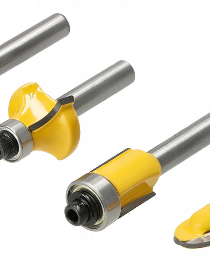 Frezų rinkinys medžio tiesioms kotinėms, 12 vnt., 6,3 mm, dėžutė