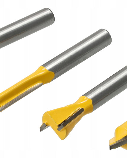 Frezų rinkinys medžio tiesioms kotinėms, 12 vnt., 6,3 mm, dėžutė