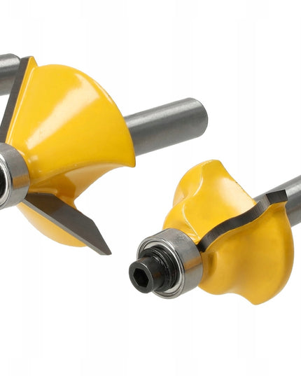 Frezų rinkinys medžio tiesioms kotinėms, 12 vnt., 6,3 mm, dėžutė