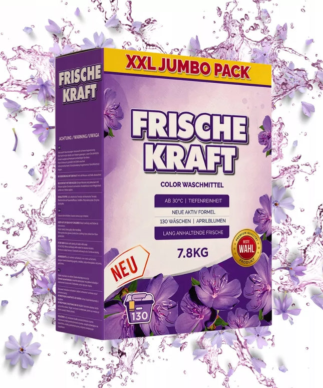 Frische Kraft Skalbimo milteliai spalvotiems audiniams 130 skalavimų 7,8 kg