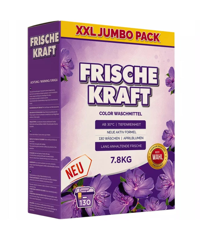 Frische Kraft Skalbimo milteliai spalvotiems audiniams 130 skalavimų 7,8 kg