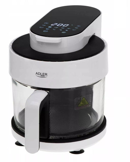 Adler oro gruzdintuvė su stikliniu dubeniu 3L 1400W su halogeniniu kaitinimo elementu