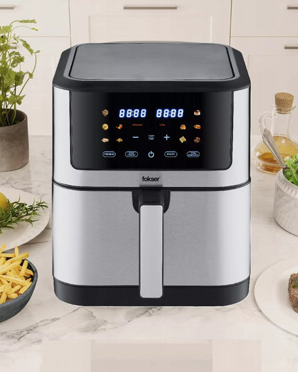 VOKSAR K11 XXL 8L 12in1 1800W AirFryer - Gruzdintuvė be aliejaus + RECEPTAI