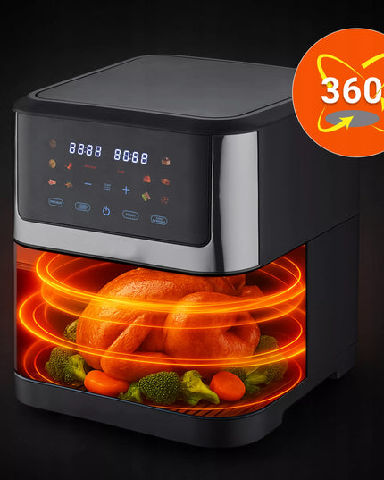 VOKSAR K11 XXL 8L 12in1 1800W AirFryer - Gruzdintuvė be aliejaus + RECEPTAI