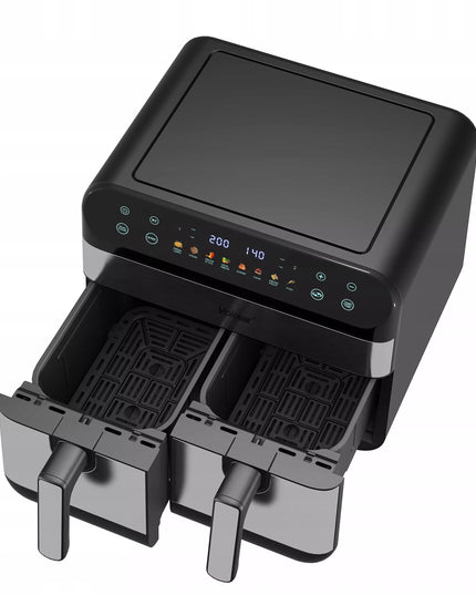 Dvikamerė oro gruzdintuvė VOKSAR G11 AirFryer 2400W + RECEPTAI