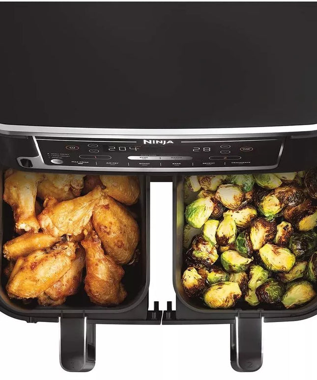 Dviejų zonų oro gruzdintuvė NINJA AF451EU, juoda, 2470 W, 9,5 l, po grąžinimo
