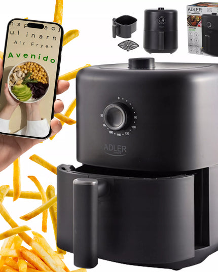 Bebalsis gruzdintuvė Air Fryer 3.0L, galinga 2200W Adler AD6310