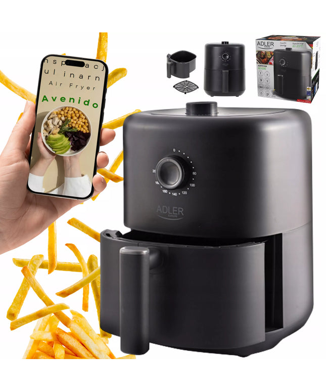 Bebalsis gruzdintuvė Air Fryer 3.0L, galinga 2200W Adler AD6310