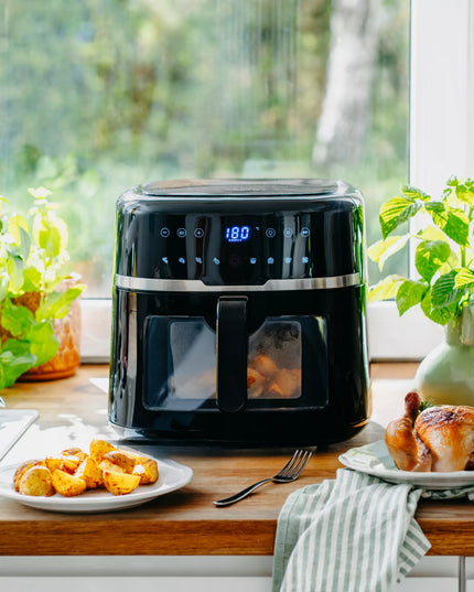 Karšto oro gruzdintuvė Adler Air Fryer DIDELĖ 8L galinga 2500W 9 programos