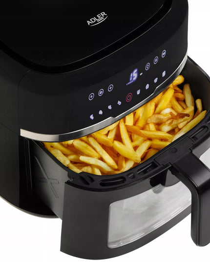 Neriebalinis gruzdintuvas "Air Fryer" DIDELIS 8L galingas 2500W 9 programos Adler