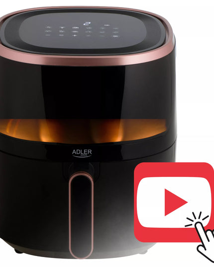 Adler AirFryer bekarboninė gruzdintuvė, 12 programų, 5L | LED ekranas