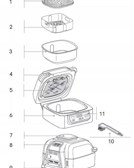 Daugiafunkcis gruzdintuvas + grilius 2in1 – Ninja AG301EU 1750W 5,7L