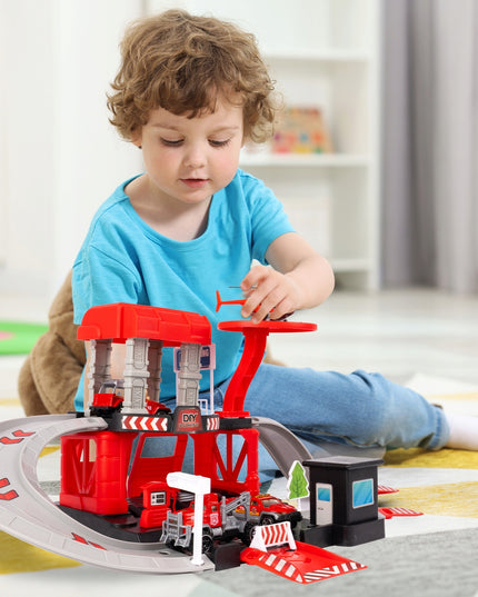 Daugiapakopis garažas, priešgaisrinės stoties bazė, 3 automobilių ir sraigtasparnio rinkinys