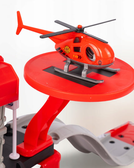 Daugiapakopis garažas, priešgaisrinės stoties bazė, 3 automobilių ir sraigtasparnio rinkinys