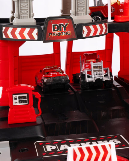 Daugiapakopis garažas, priešgaisrinės stoties bazė, 3 automobilių ir sraigtasparnio rinkinys