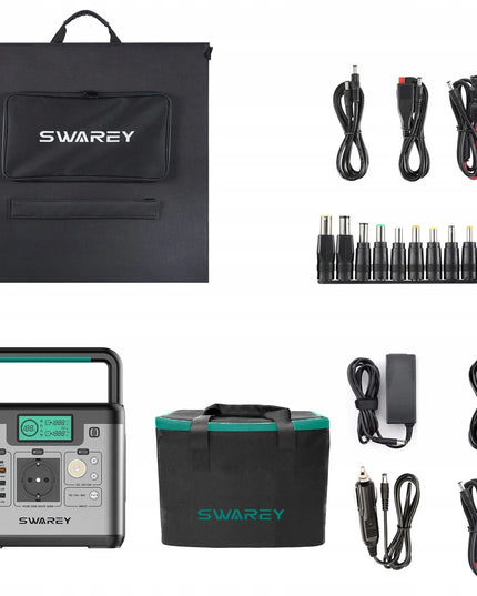 SWAREY S500 saulės maitinimo stotelė 518 Wh su 100 W paneliu