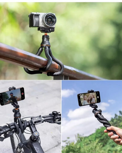 Lankstus K&F Concept trikojis fotoaparatui ir telefonui, tripod + Bluetooth nuotolinio valdymo pultelis