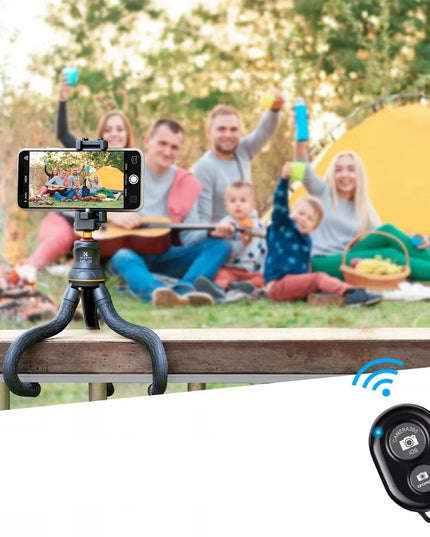 Lankstus K&F Concept trikojis fotoaparatui ir telefonui, tripod + Bluetooth nuotolinio valdymo pultelis