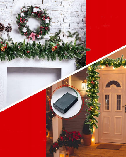 Dirbtinė kalėdinė girlianda, 100 LED, žalia, tanki, 270 cm