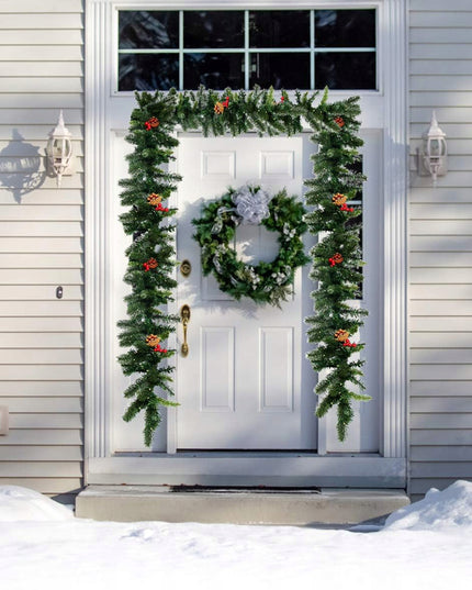 Dirbtinė kalėdinė girlianda, 100 LED, žalia, tanki, 270 cm