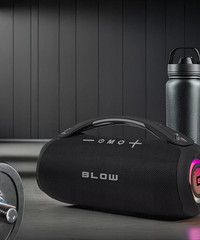 Nešiojamas belaidis Bluetooth garsiakalbis su SD, FM radiju, USB, AUX, mobiliuoju radiju ir dirželiu