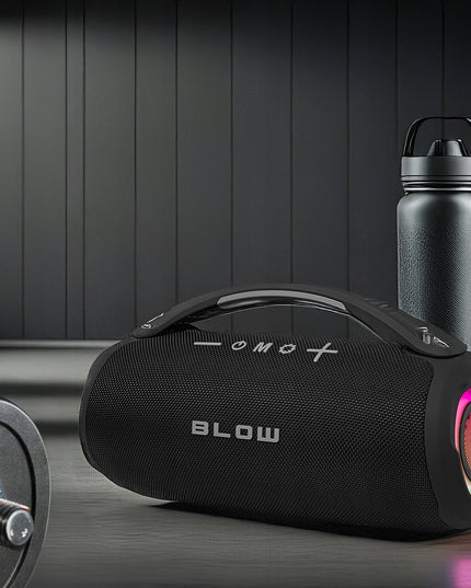 Nešiojamas belaidis Bluetooth garsiakalbis su SD, FM radiju, USB, AUX, mobiliuoju radiju ir dirželiu