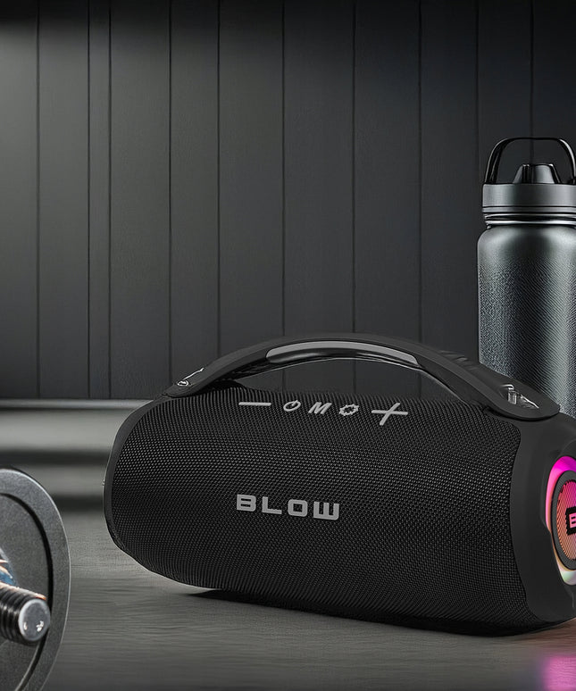 Nešiojamas belaidis Bluetooth garsiakalbis su SD, FM radiju, USB, AUX, mobiliuoju radiju ir dirželiu