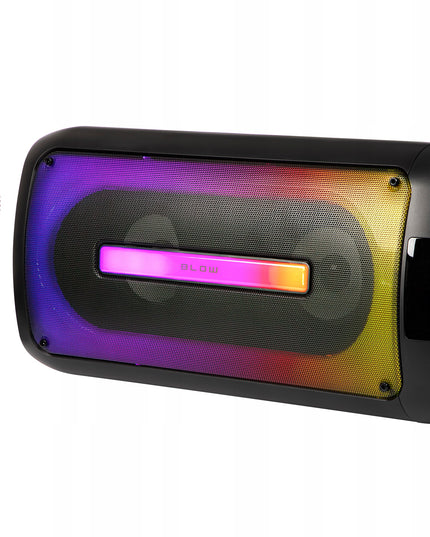 Nešiojamas Bluetooth USB Garsiakalbis BOOMBOX su RGB, Karaoke, Mikrofonu ir Nuotolinio Valdymo Pulteliu (Rinkinys)