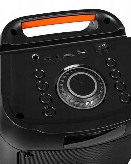 Nešiojamas Bluetooth USB Garsiakalbis BOOMBOX su RGB, Karaoke, Mikrofonu ir Nuotolinio Valdymo Pulteliu (Rinkinys)