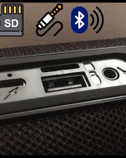 Nešiojamas Belaidis Bluetooth Garsiakalbis USB SD AUX FM Radijas Bokso Tipo Kolonėlė