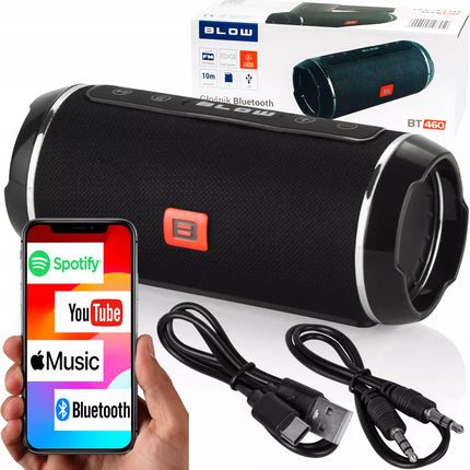 Nešiojamas Belaidis Bluetooth Garsiakalbis USB SD AUX FM Radijas Bokso Tipo Kolonėlė